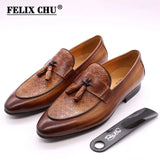 Maestro - Men's Hand-Painted Genuine Leather Tassel Loafers - Ashour Shoes