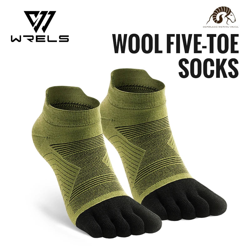 Agile3 - Unisex Merino Performance Toe Ankle Socks for Running & Hiking - Ashour Shoes