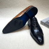 Lirona - Men-s leather oxford dress shoes in brown or black - Ashour Shoes