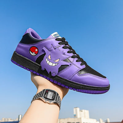 Pokemon Anime Gengar Purple Shoe: Fashionable Breathable Sneakers for Men