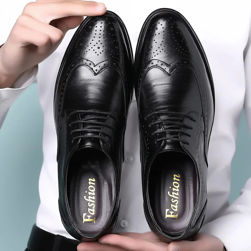 Povi - Affordable Brogue derby dress shoes for men