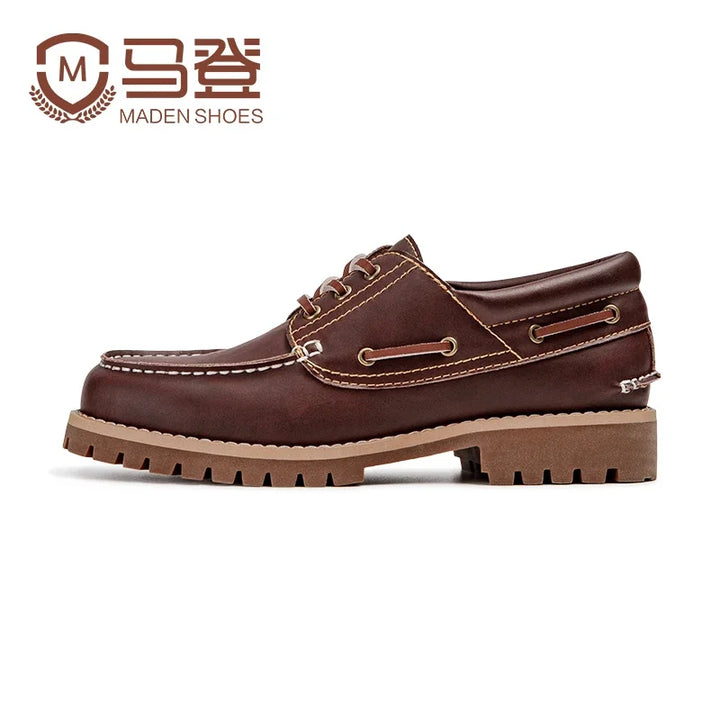 Robusto - Men's Rugged Leather Boat Shoes - Ashour Shoes