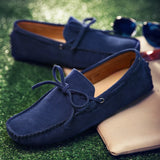 Sereno - Men's Casual Navy Suede Driving Loafers - Ashour Shoes