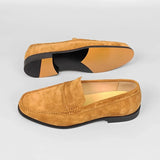 Classico - Men's Suede Penny Loafers Slip-On Shoes - Ashour Shoes