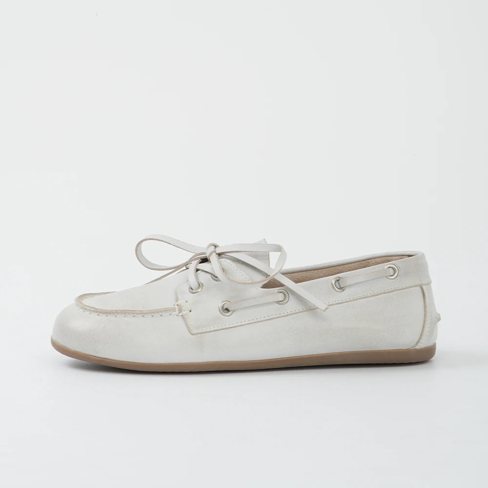 Lerana - Genuine Leather Boat Shoes for Women. Classic Moccasin for Everyday Comfort