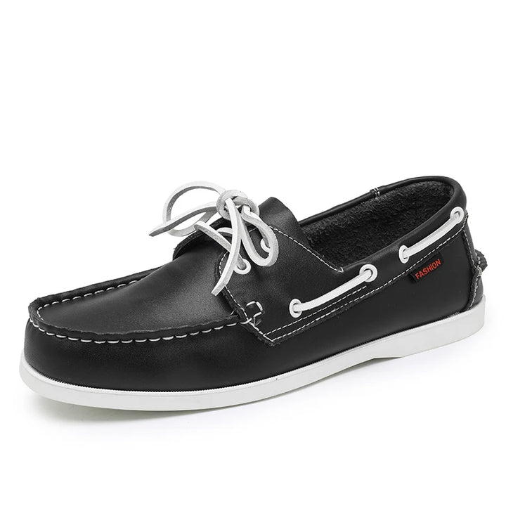 Vela - Men's Multi-Color Patchwork Leather Boat Loafers