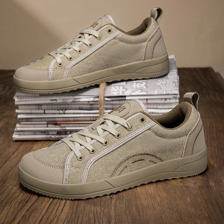 Terra - Men's Breathable Canvas Wide Toe Barefoot Sneakers