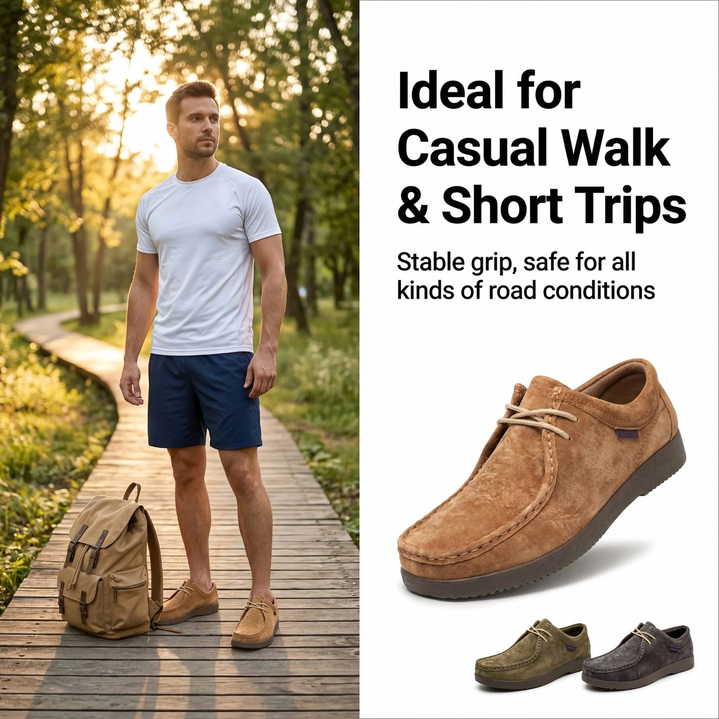 Artigiano - Men's Casual Pig Suede Lace-Up Moccasin Loafers - Ashour Shoes