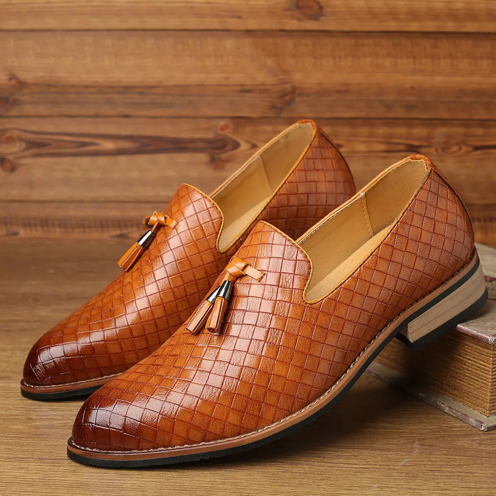 Vinpat -  Vintage patterned vegan leather Loafers for Men