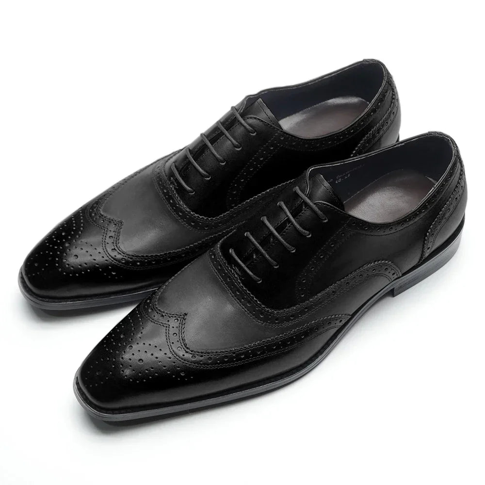 il gestore 2 - Elegant two tone spectator leather oxford shoes for men