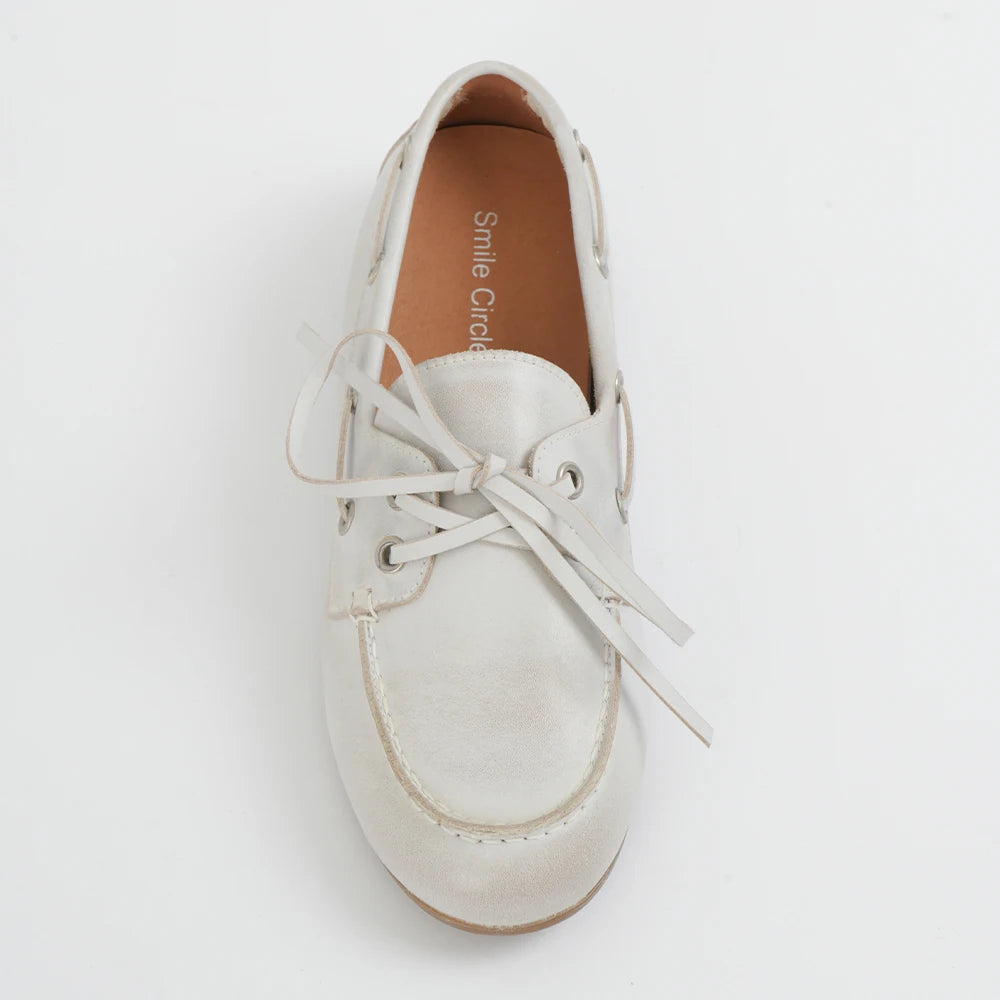 Lerana - Genuine Leather Boat Shoes for Women. Classic Moccasin for Everyday Comfort