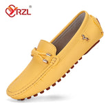 Rubino - Men's Stylish Wine Red PU Leather Driving Loafers - Ashour Shoes