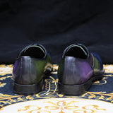 il gestore 3 - Two tone unique black and blue oxford shoes for men - Ashour Shoes