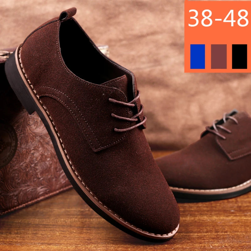 Nobile3 - Men's Classic Faux Suede Oxford Dress Shoes - Ashour Shoes