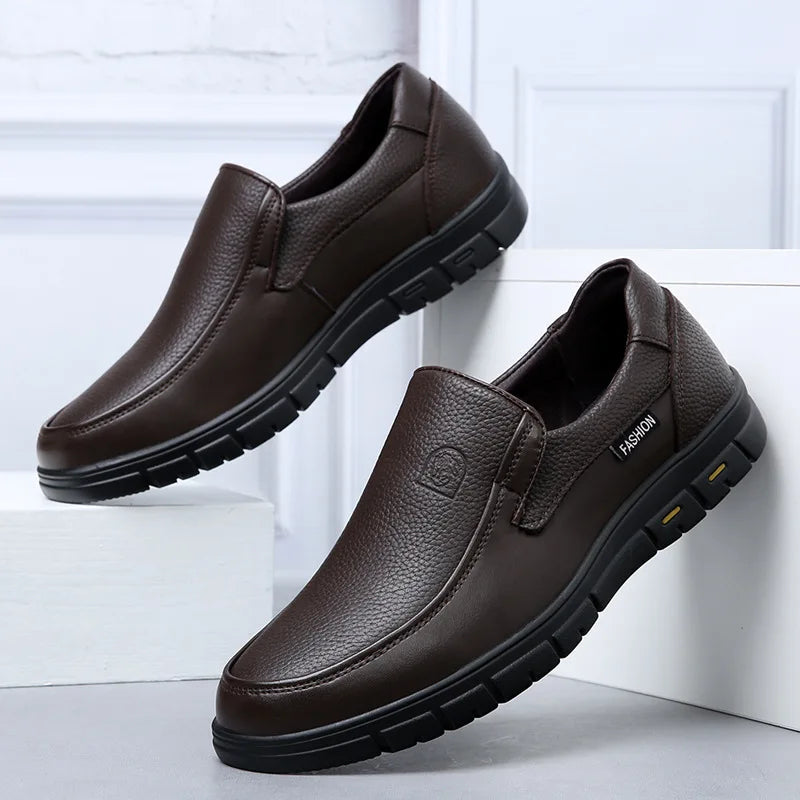 Comodo - Men's Genuine Leather Slip-On Loafers - Ashour Shoes