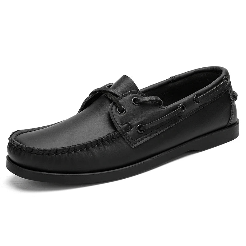 Vela - Men's Multi-Color Patchwork Leather Boat Loafers - Ashour Shoes