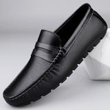 Guida - Men's Split Leather Slip-On Driving Moccasin Loafers - Ashour Shoes