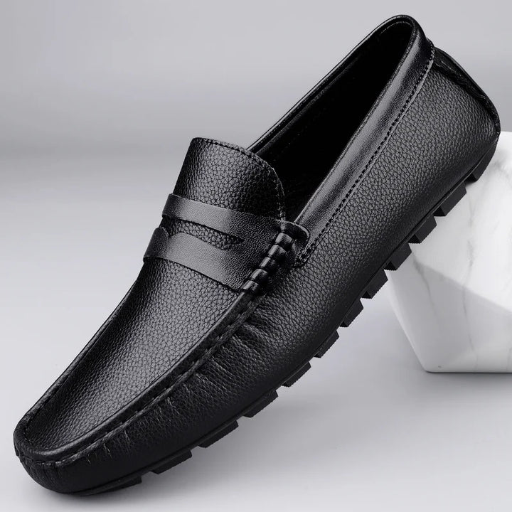 Guida - Men's Split Leather Slip-On Driving Moccasin Loafers