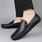 Guida - Men's Split Leather Slip-On Driving Moccasin Loafers - Ashour Shoes