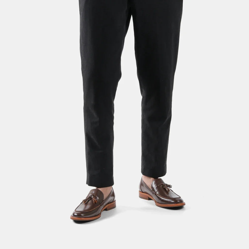 Tanya - Classic tassel leather loafers for men - Ashour Shoes