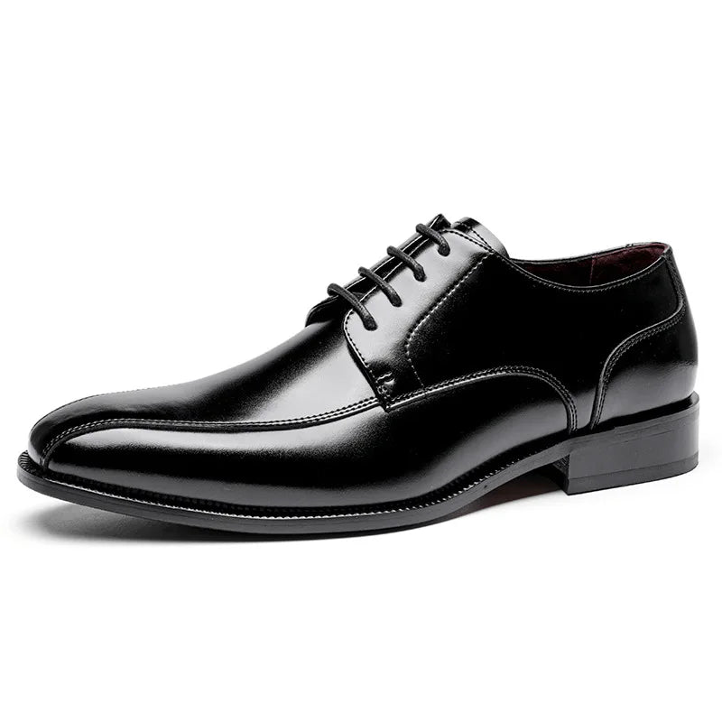 Signore - Men's Elegant Polished Leather Cap Toe Oxford Dress Shoes - Ashour Shoes