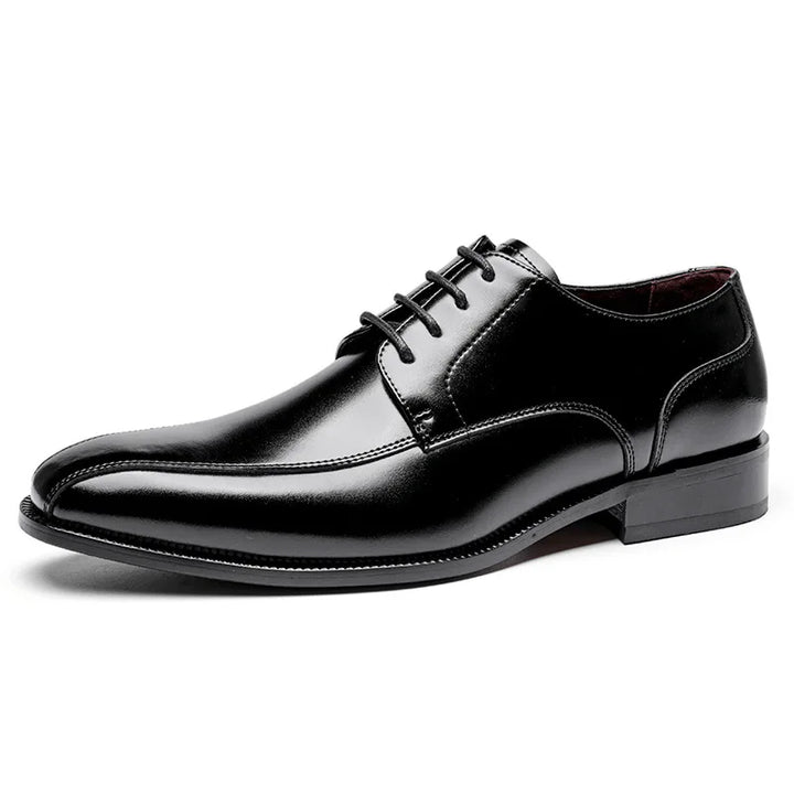 Signore - Men's Elegant Polished Leather Cap Toe Oxford Dress Shoes