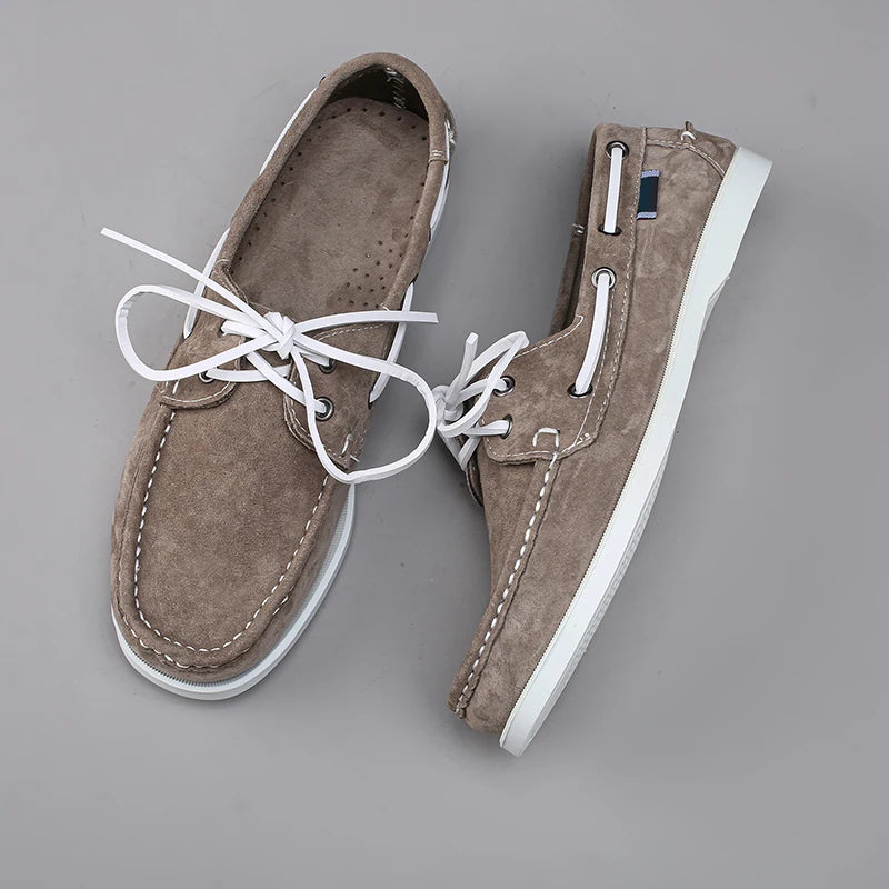 Nautico - Men's Classic Suede Lace-Up Boat Shoes - Ashour Shoes