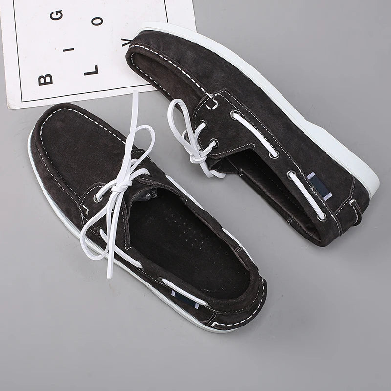 Nautico - Men's Classic Suede Lace-Up Boat Shoes - Ashour Shoes