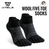 Agile3 - Unisex Merino Performance Toe Ankle Socks for Running & Hiking - Ashour Shoes