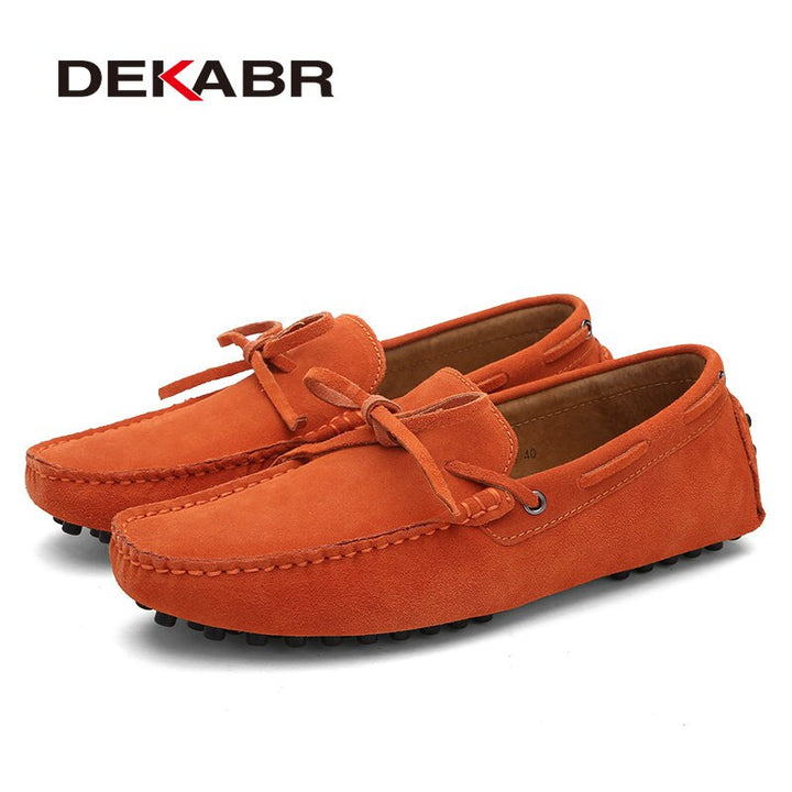 DEKABR2 - Suede Leather Boat Shoes/Loafers For Men - Summer Moccasins - Ashour Shoes