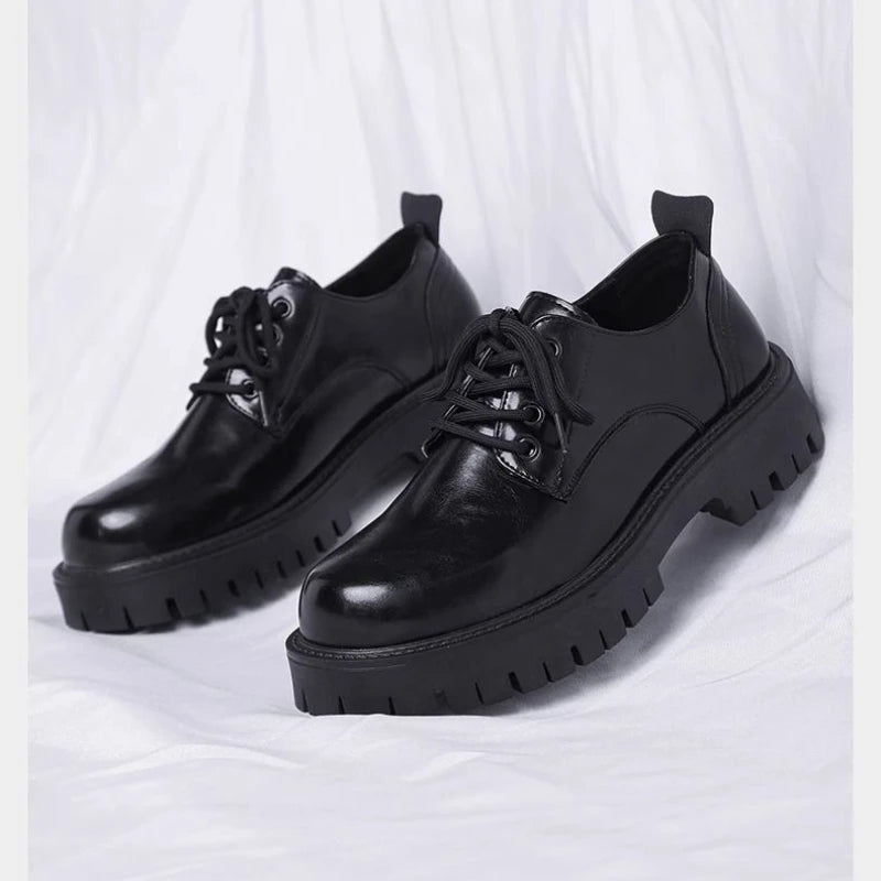 Vigore - Men's Glossy Platform Derby Dress Shoes - Ashour Shoes