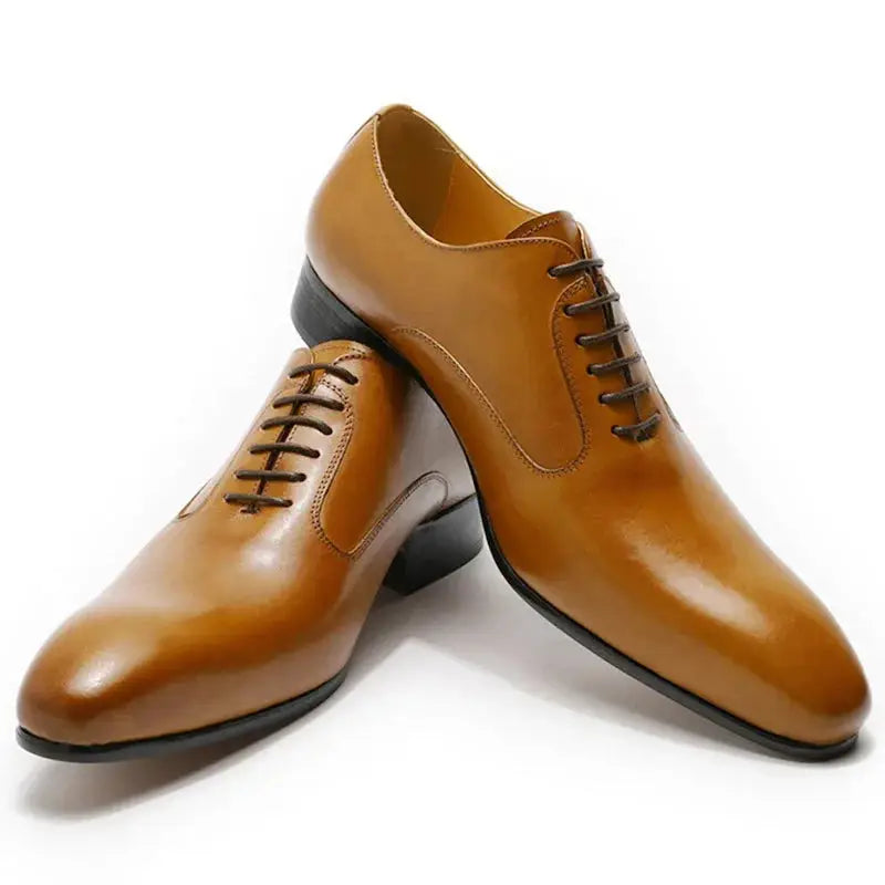 Frenar - Luxury leather oxford dress shoes for men (brown or black) - Ashour Shoes