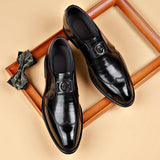 Maestro - Men's Polished Patent Leather Buckle Slip-On Dress Shoes - Ashour Shoes
