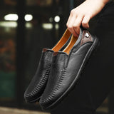 Mocassino - Men's Genuine Leather Driving Moccasin Loafer - Ashour Shoes