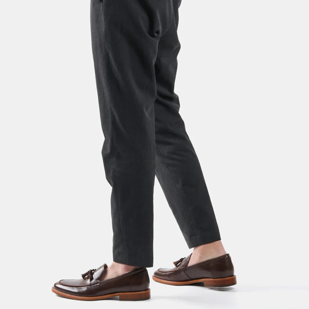 Tanya - Classic tassel leather loafers for men - Ashour Shoes