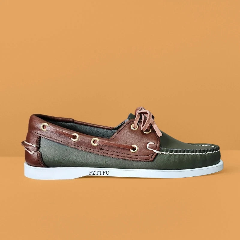Navigante - Men's Premium Genuine Leather Boat Deck Shoes - Ashour Shoes