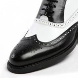 Dandy - Men's Two-Tone Wingtip Brogue Oxford Dress Shoes - Ashour Shoes