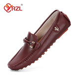 Rubino - Men's Stylish Wine Red PU Leather Driving Loafers - Ashour Shoes