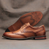 Maestro - Men's Classic Wingtip Brogue Dress Shoes - Ashour Shoes
