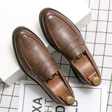 Loreno – Men’s Genuine Leather Penny Loafers – Classic Slip On - Ashour Shoes