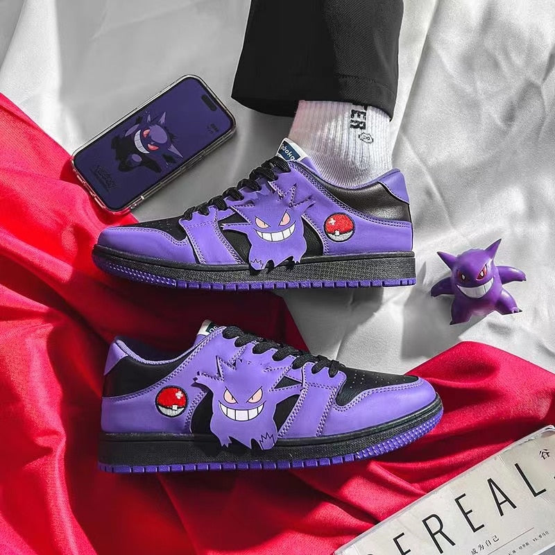 Pokemon Anime Gengar Purple Shoe: Fashionable Breathable Sneakers for Men - Ashour Shoes