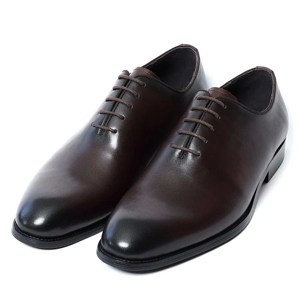 Rosso C1 - A classic red bottom oxford leather shoes for men (whole cut) - Ashour Shoes