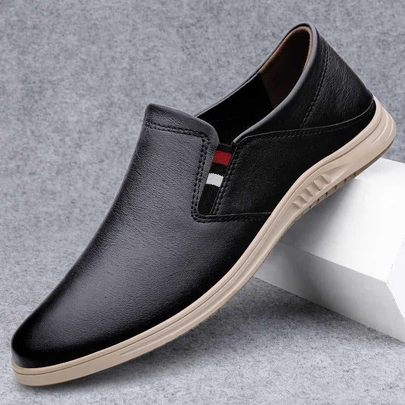 Comodo - Men's Genuine Leather Casual Slip-On Loafers - Ashour Shoes