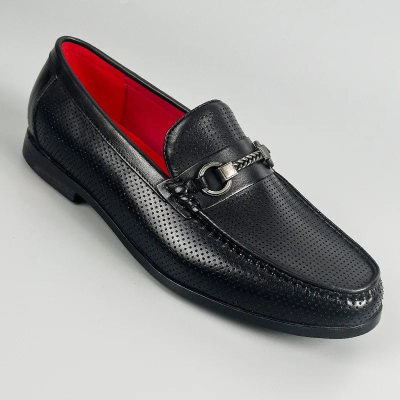 La Cavi - Horsebit unique color leather loafers for men - Ashour Shoes