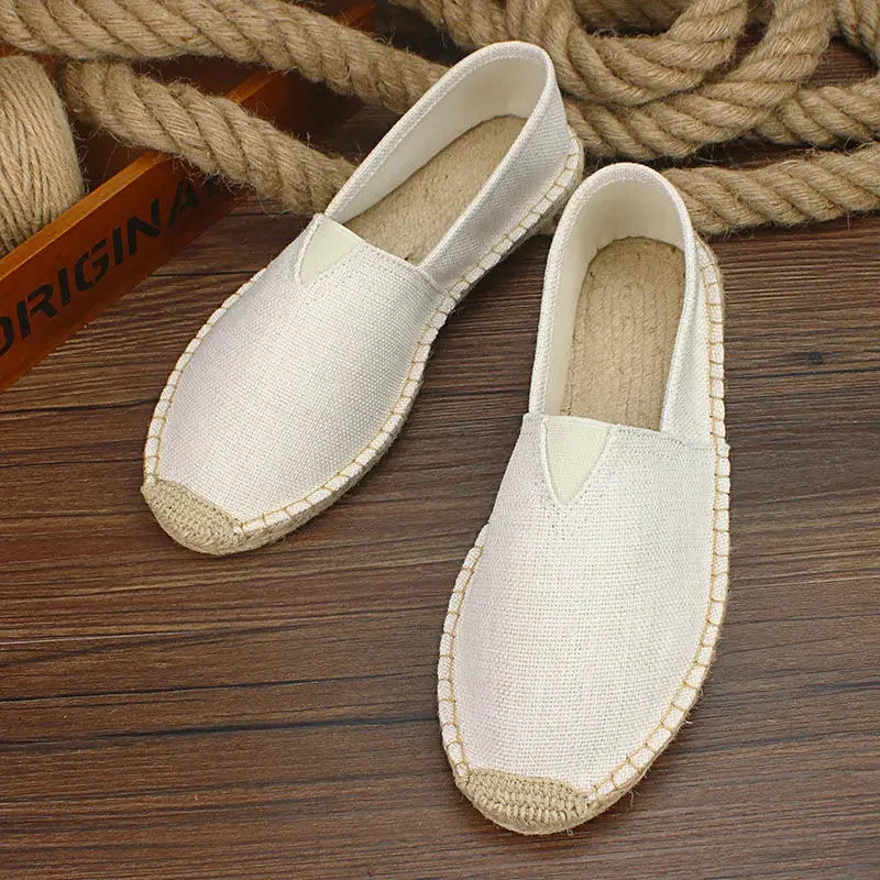 Estivo - Unisex Casual Slip-On Hemp Canvas Espadrille Flats - Ashour Shoes