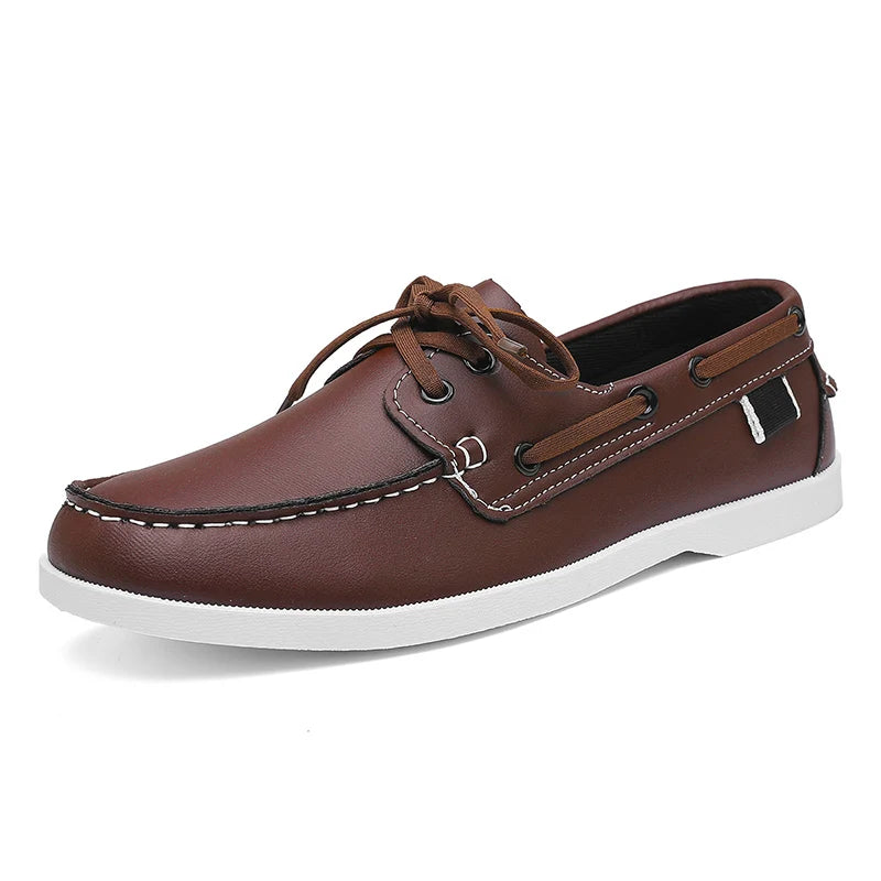 Marea - Men's Comfortable Leather Boat Shoes & Driving Moccasins - Ashour Shoes
