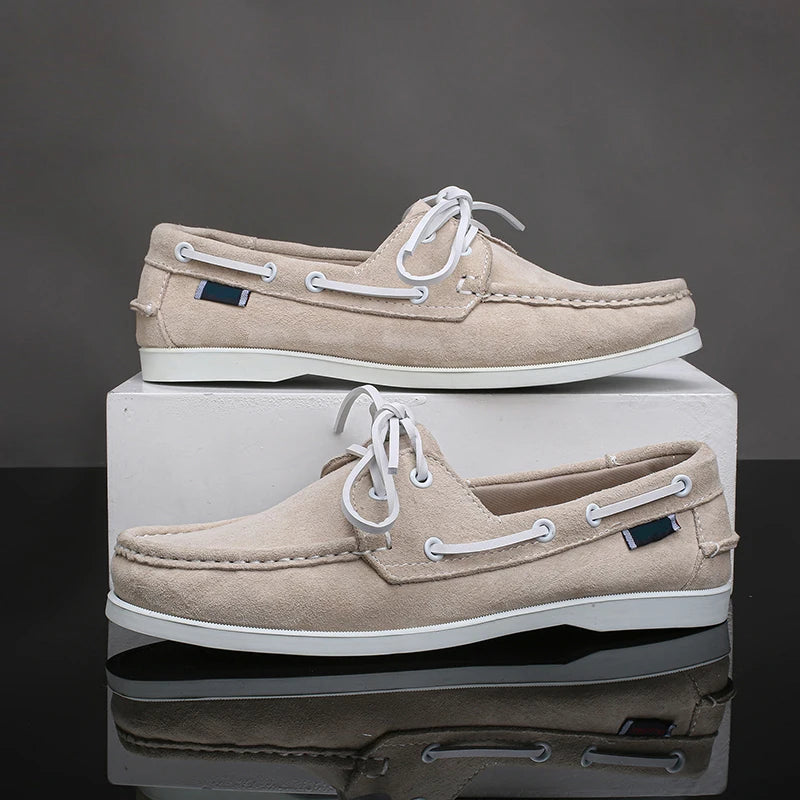 Marino - Men's Classic Suede Deck Loafers - Ashour Shoes
