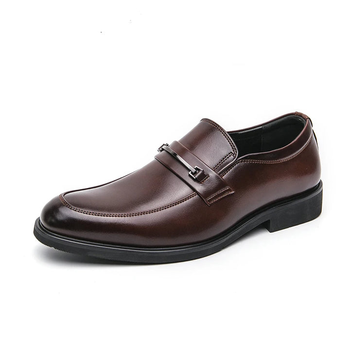 Raffinato - Men's Polished Leather Almond Toe Loafers