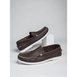Vela - Men's Casual Leather Boat Loafers - Ashour Shoes