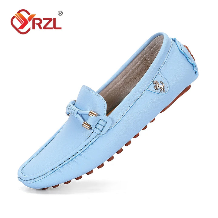 Rubino - Men's Stylish Wine Red PU Leather Driving Loafers
